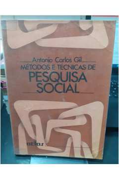 Livro M Todos E T Cnicas De Pesquisa Social Antonio Carlos Gil