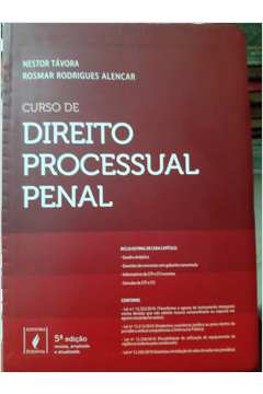 Livro Curso de Direito Processual Penal Nestor Távora Estante Virtual