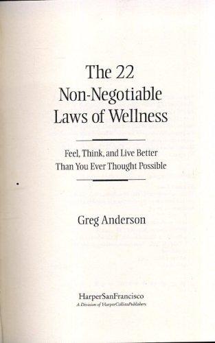 The 22 Non Negotiable Laws Of Wellness