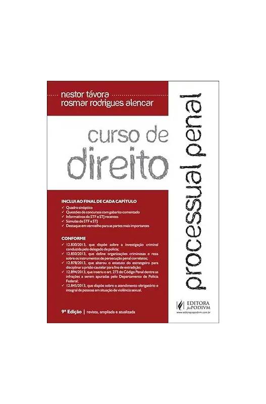 Livro Curso De Direito Processual Penal Nestor T Vora Estante Virtual