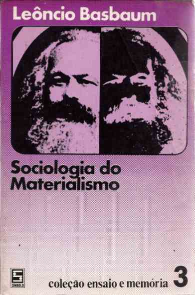Sociologia Do Materialismo - Introducao A Historia Da Filosofia