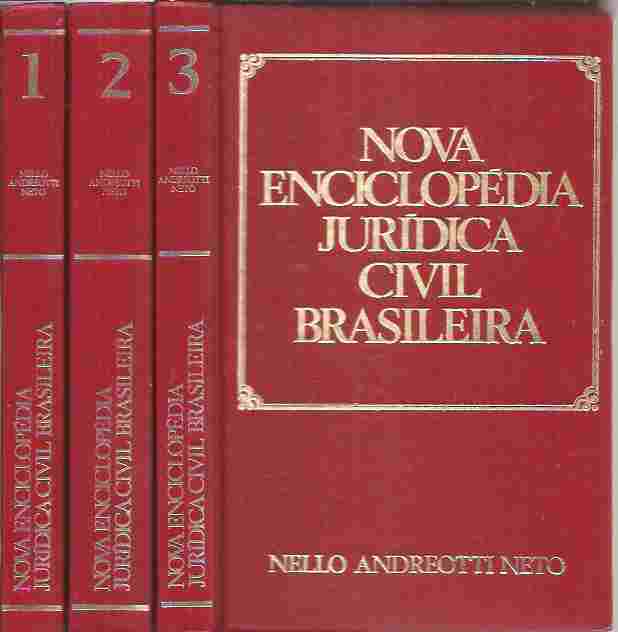 Nova Enciclopédia Jurídica Civil Brasileira 3 Volumes
