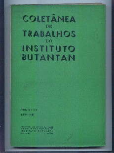 Coletânea de Trabalhos do Instituto Butantan Vol. Xii 1968 1969