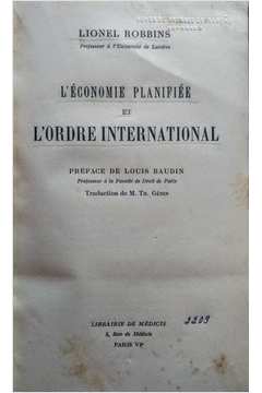 Léconomie  Planifiée et Lordre International