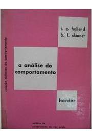 Livro: A Analise Do Comportamento - J G Holland B F Skinner | Estante ...