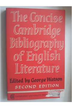 The Concise Cambridge Bibliography of English Literature