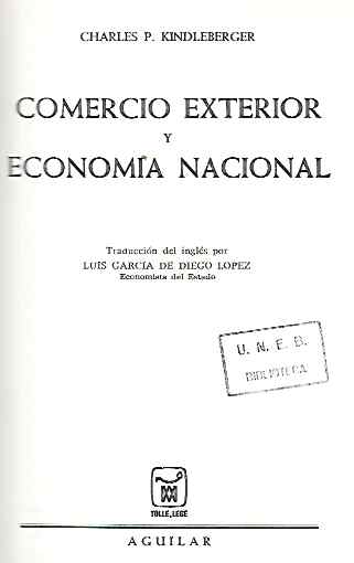 Comercio Exterior y Economia Nacional