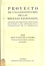 Proyecto de una Constitución de las Milicias Nacionales