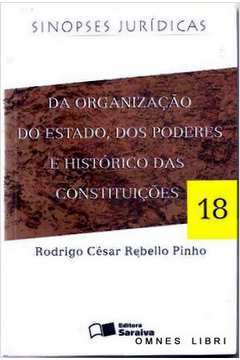 Livro Da Organizacao Do Estado Dos Poderes E Historico Das Constituicoes Rodrigo Cesar Rebello Pinho Estante Virtual