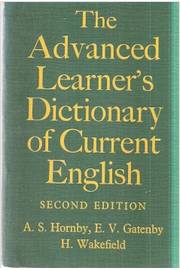 The Advanced Learners Dictionary of Current English