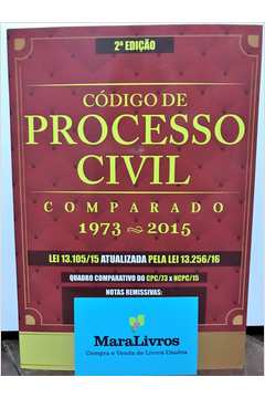 Código de Processo Civil Comparado 1973- 2015