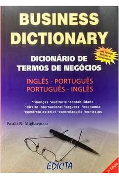 Livro - Business Dictionary - Novo Dicionário De Termos