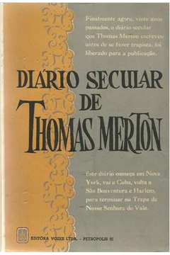Diário Secular de Thomas Merton     Raridade!!!!!!!!!!!!!!!!