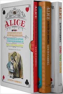 Box Alice no País das Maravilhas e Alice Através do Espelho + Alice Pa