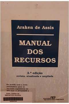 Livro Manual dos Recursos Araken de Assis Estante Virtual