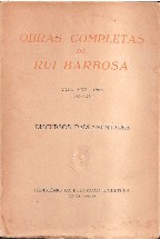 Livro `Obras Completas de Rui Barbosa, Queda do Império