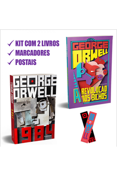 George Orwell - 1984 + A revolução dos bichos: Kit com 2 livros, postais e marcadores