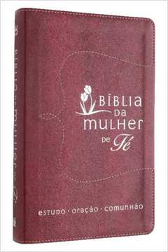 Bíblia da Mulher de Fé, NVI, Couro Soft, Vermelho