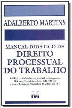 MANUAL DIDATICO DE DIREITO PROC.TRABALHO-08ED/19