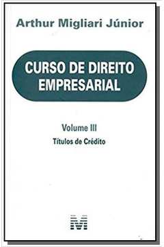 CURSO DE DIREITO EMPRESARIAL - VOLUME III - 01ED/1
