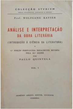 Análise e Interpretação da Obra Literária - Vol 1
