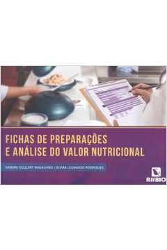 Ficha De Preparacoes E Analise Do Valor Nutricional
