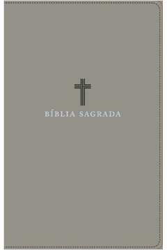 Bíblia Sagrada Acf, Couro Soft, Cinza - Letra Grande, Leitura Perfeita