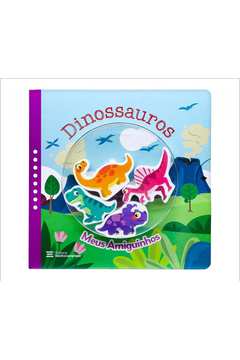 Dinossauros (livro + 4 personagens de madeira): meus amiguinhos
